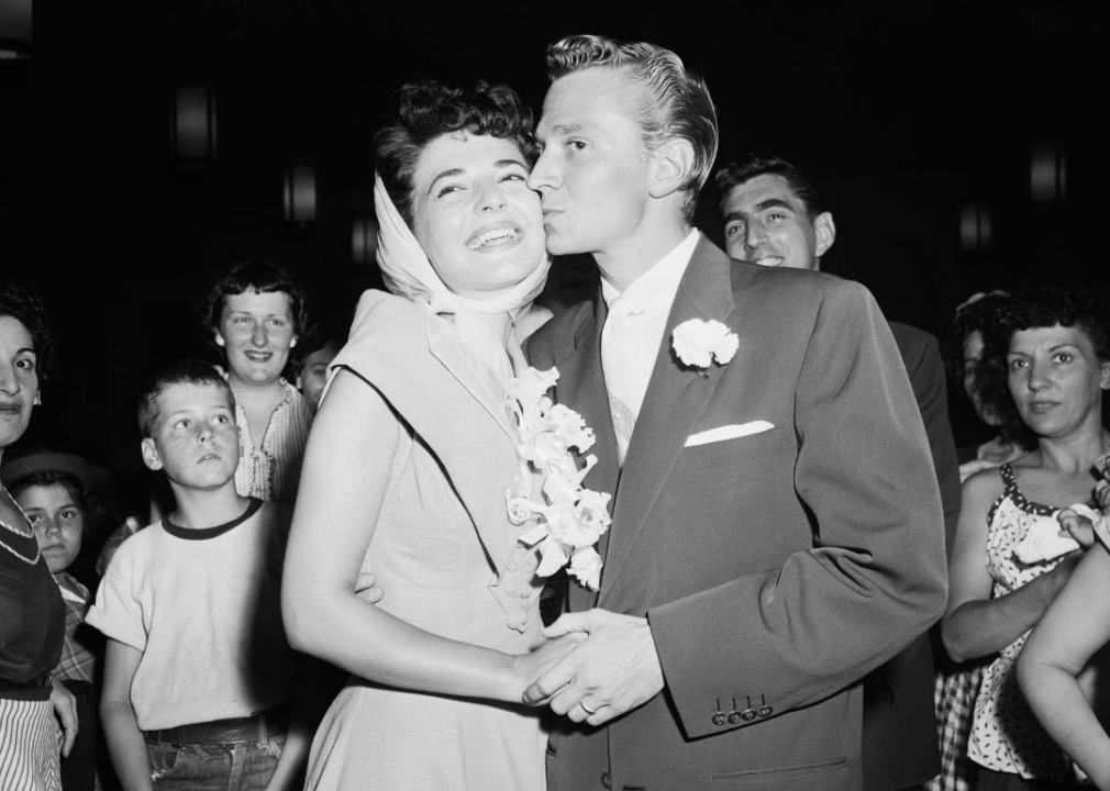 Anne Bancroft and Marty May — July 1, 1954